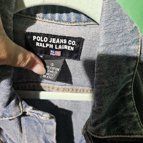 Vintage Polo by Ralph Lauren Blue Denim Vest Womens Small - Picture 4 of 4